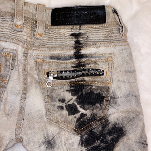 Rock Revival Moto Jeans Cladelle Size 24 New without Tags Exc Condition - Picture 13 of 16